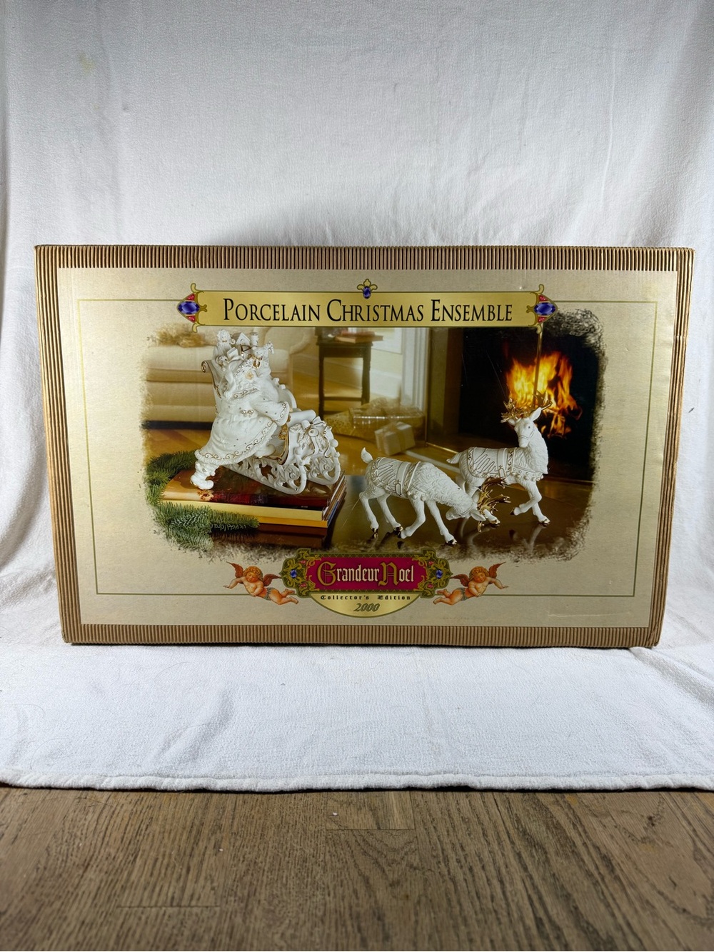 Vintage 2000 Grandeur Noel Collectors Edition Porcelain Christmas Ensemble